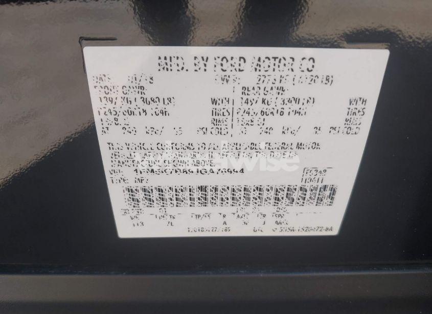 Photo 9 of 2018 Ford Explorer (VIN 1FM5K7B89JGA76994)