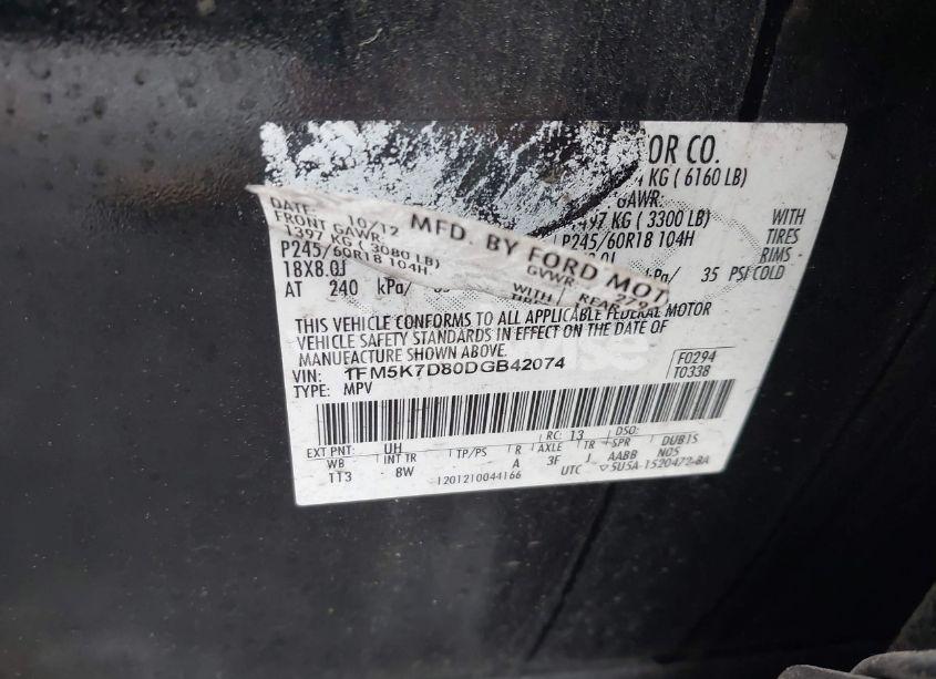 Photo 9 of 2013 Ford Explorer XLT (VIN 1FM5K7D80DGB42074)