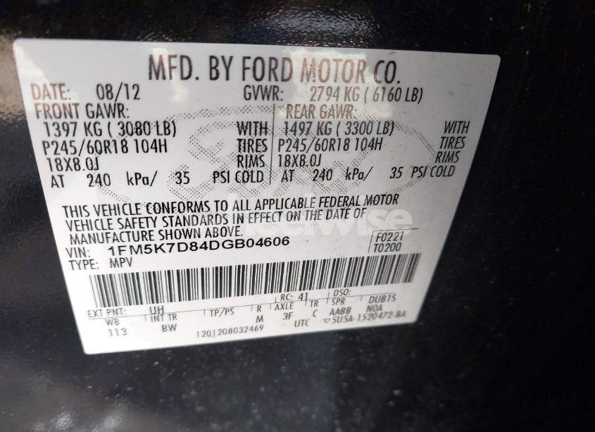 Photo 9 of 2013 Ford Explorer XLT (VIN 1FM5K7D84DGB04606)