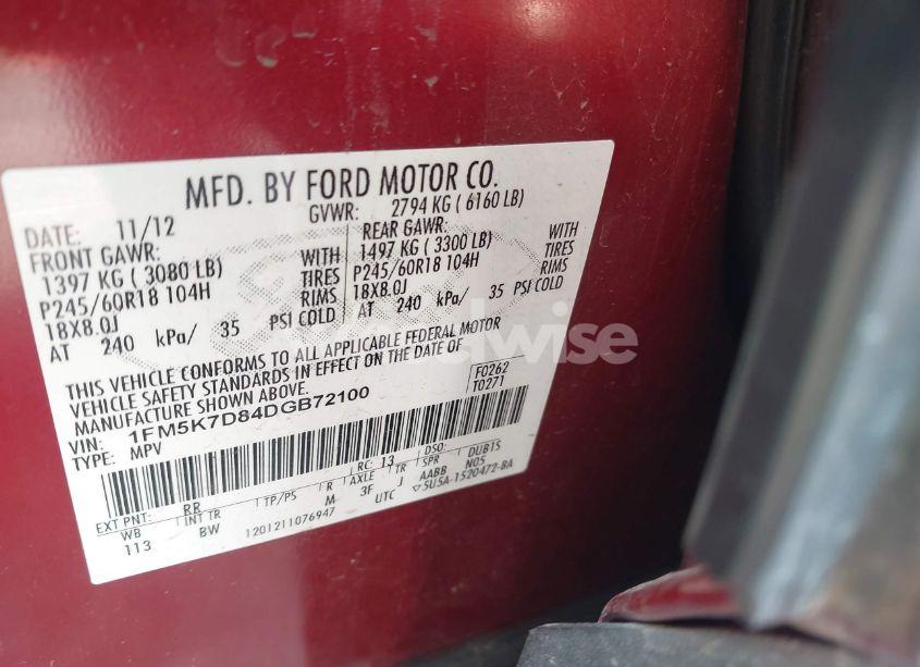 Photo 9 of 2013 Ford Explorer XLT (VIN 1FM5K7D84DGB72100)