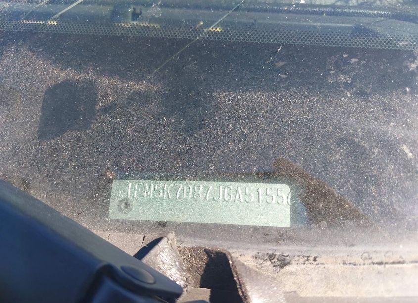 Photo 9 of 2018 Ford Explorer XLT (VIN 1FM5K7D87JGA51556)