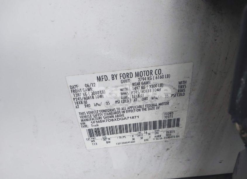 Photo 9 of 2013 Ford Explorer XLT (VIN 1FM5K7D8XDGA71871)