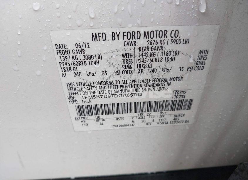 Photo 9 of 2013 Ford Explorer XLT (VIN 1FM5K7D97DGA65793)