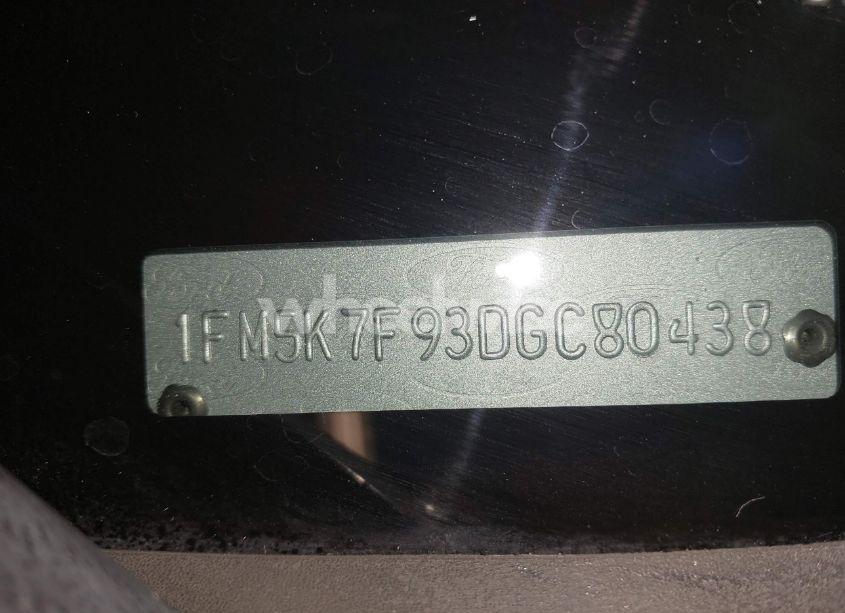 Photo 18 of 2013 Ford Explorer LIMITED (VIN 1FM5K7F93DGC80438)