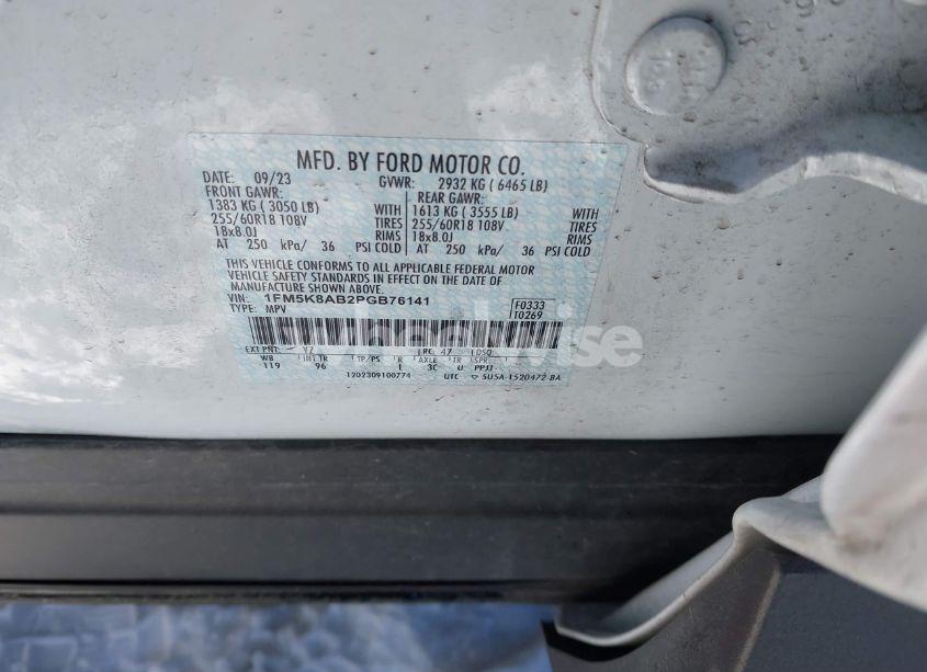 Photo 8 of 2023 Ford Police INTERCEPTOR (VIN 1FM5K8AB2PGB76141)