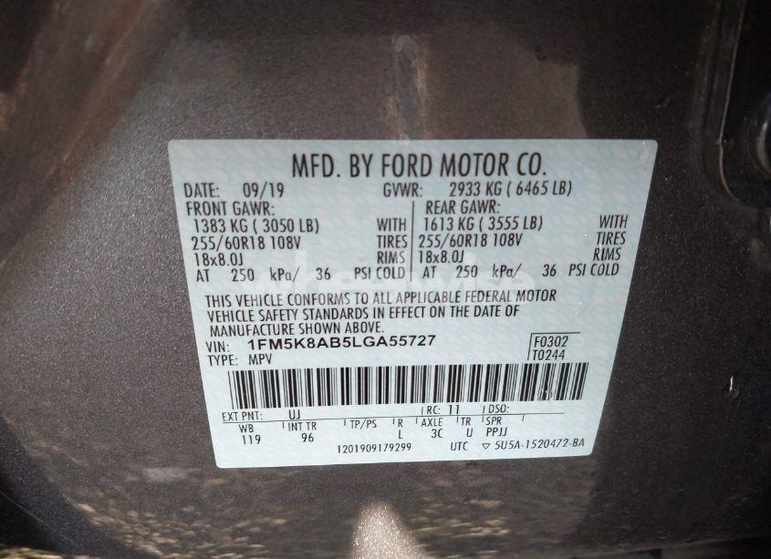 Photo 9 of 2020 Ford Police INTERCEPTOR UTILITY (VIN 1FM5K8AB5LGA55727)