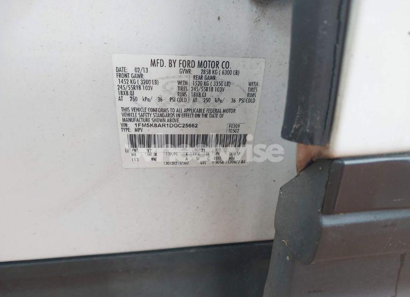 Photo 9 of 2013 Ford Police INTERCEPTOR (VIN 1FM5K8AR1DGC25662)