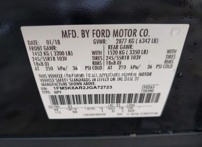 Photo 9 of 2018 Ford Police INTERCEPTOR UTILITY (VIN 1FM5K8AR2JGA72723)