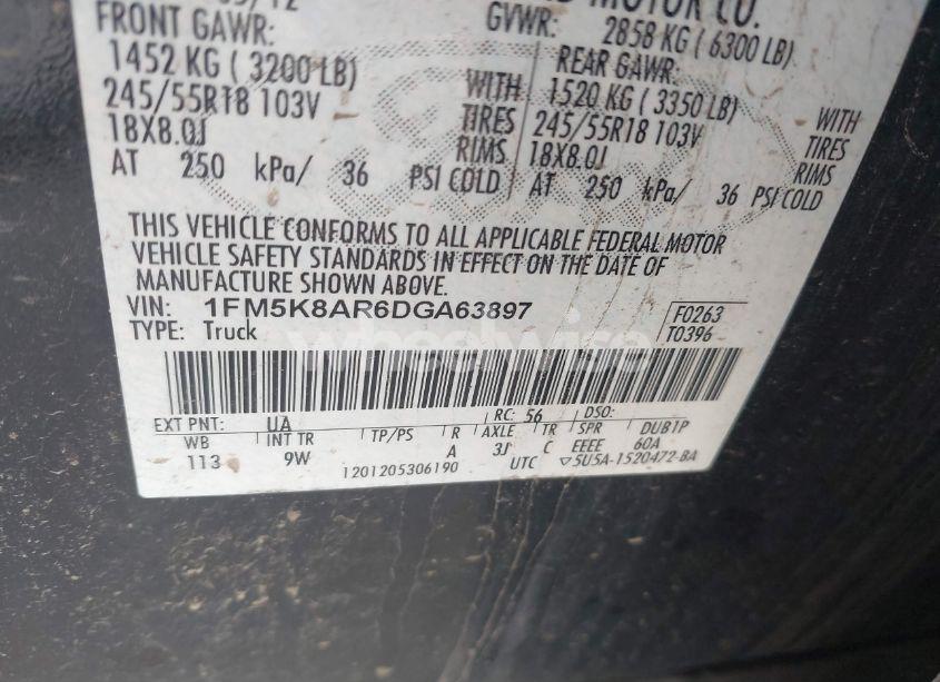 Photo 9 of 2013 Ford Utility POLICE INTERCEPTOR (VIN 1FM5K8AR6DGA63897)