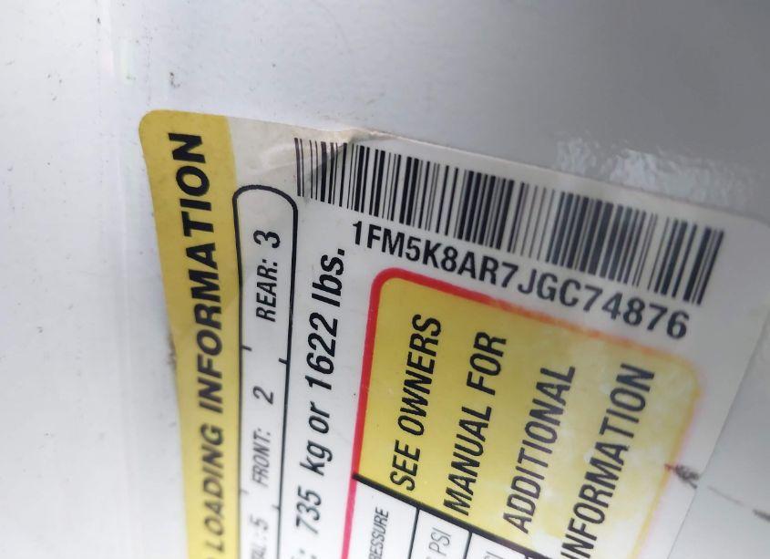 Photo 9 of 2018 Ford Police INTERCEPTOR UTILITY (VIN 1FM5K8AR7JGC74876)