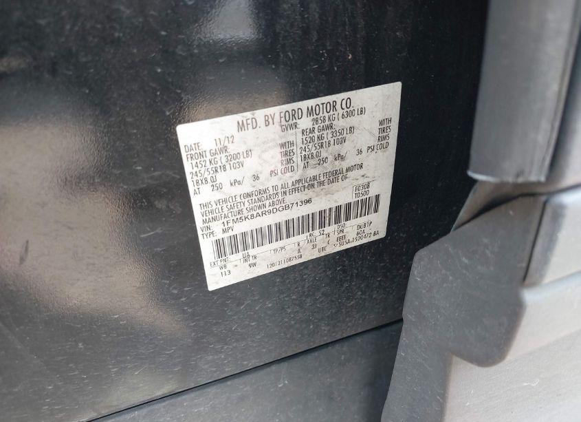 Photo 9 of 2013 Ford Utility POLICE INTERCEPTOR (VIN 1FM5K8AR9DGB71396)