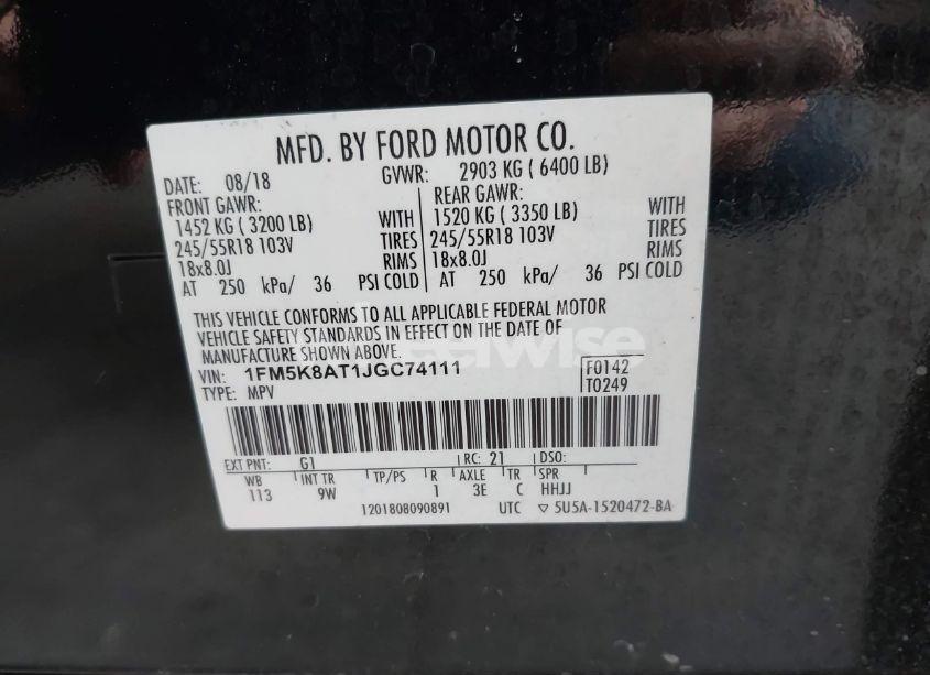 Photo 9 of 2018 Ford Police INTERCEPTOR UTILITY (VIN 1FM5K8AT1JGC74111)