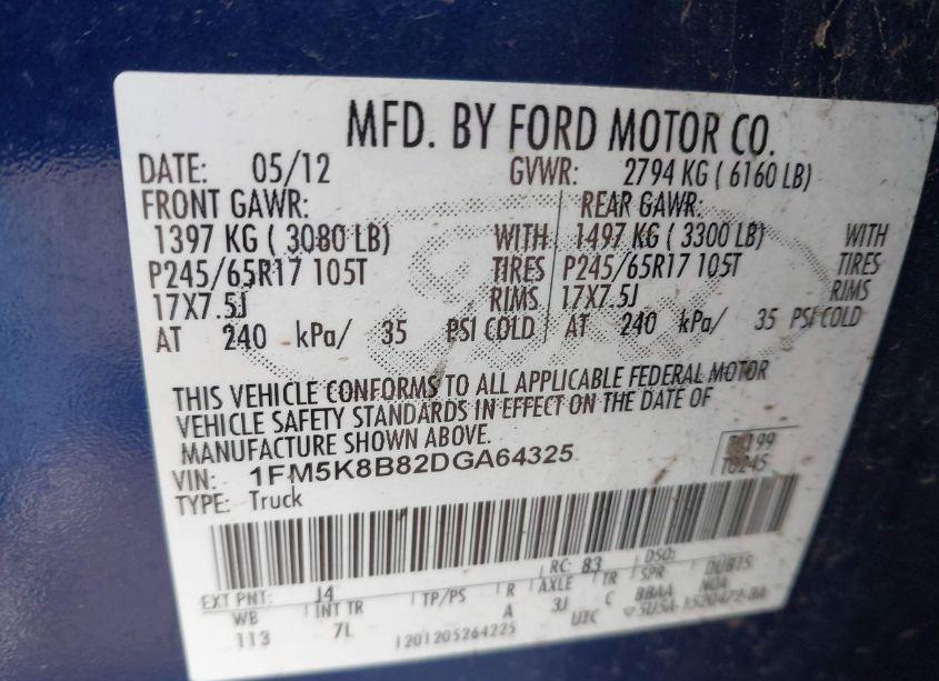 Photo 9 of 2013 Ford Explorer (VIN 1FM5K8B82DGA64325)