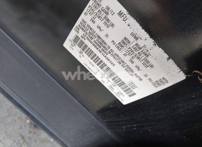 Photo 9 of 2014 Ford Explorer (VIN 1FM5K8B83EGA58325)