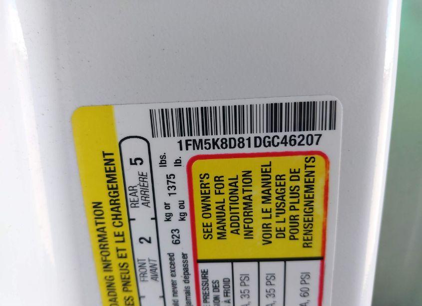 Photo 9 of 2013 Ford Explorer XLT (VIN 1FM5K8D81DGC46207)