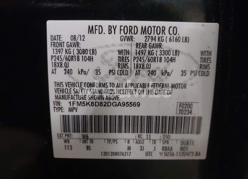 Photo 9 of 2013 Ford Explorer XLT (VIN 1FM5K8D82DGA95569)