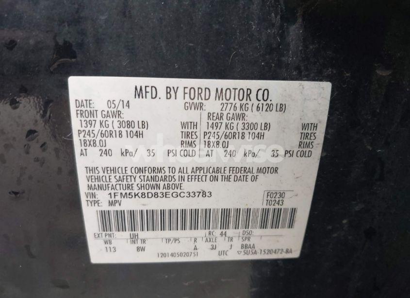 Photo 9 of 2014 Ford Explorer XLT (VIN 1FM5K8D83EGC33783)