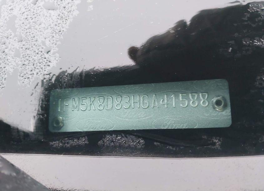 Photo 9 of 2017 Ford Explorer XLT (VIN 1FM5K8D83HGA41588)