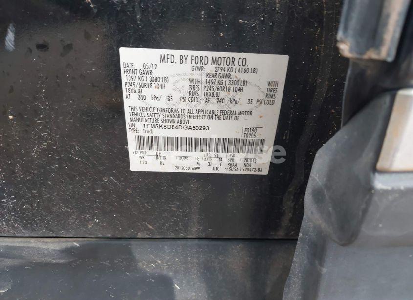 Photo 9 of 2013 Ford Explorer XLT (VIN 1FM5K8D84DGA50293)