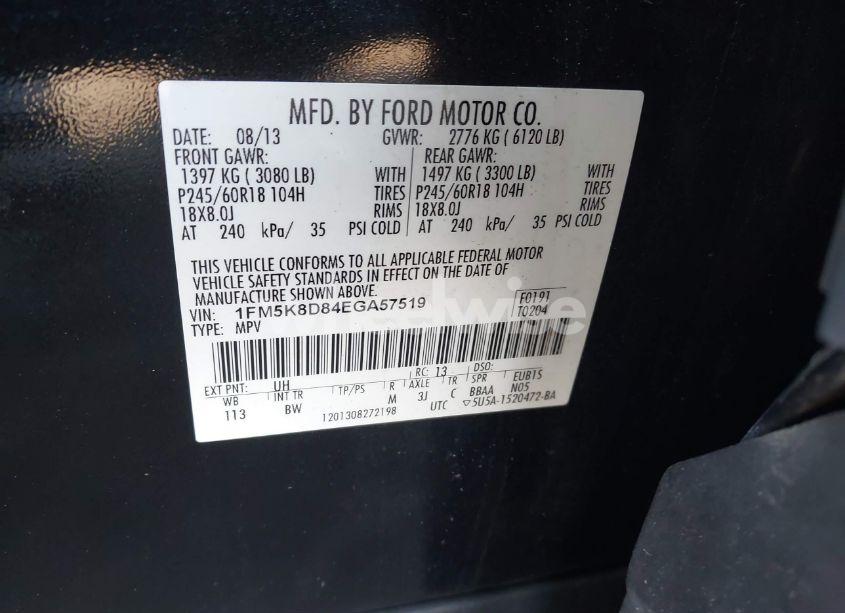 Photo 9 of 2014 Ford Explorer XLT (VIN 1FM5K8D84EGA57519)