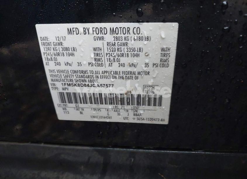 Photo 9 of 2018 Ford Explorer XLT (VIN 1FM5K8D84JGA57577)