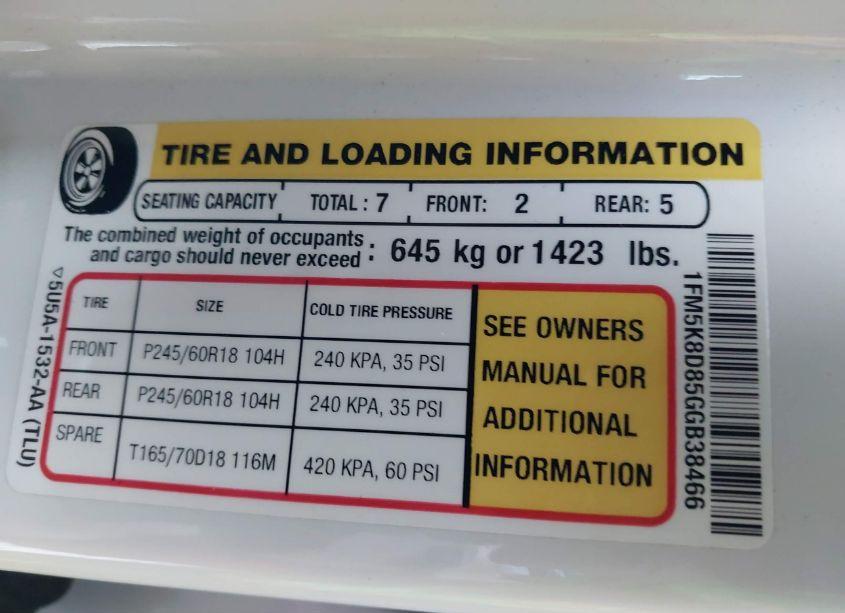 Photo 9 of 2016 Ford Explorer XLT (VIN 1FM5K8D85GGB38466)