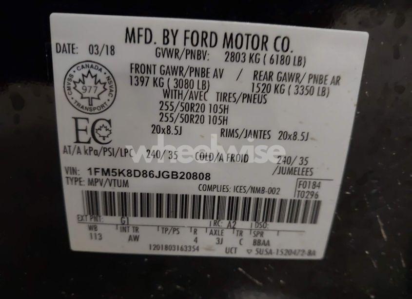 Photo 9 of 2018 Ford Explorer XLT (VIN 1FM5K8D86JGB20808)