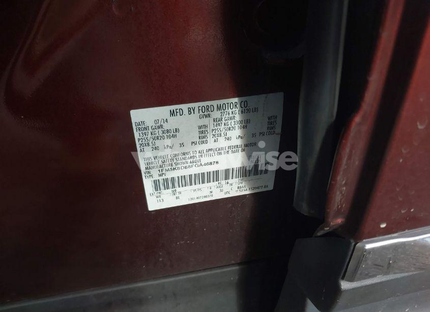 Photo 9 of 2015 Ford Explorer XLT (VIN 1FM5K8D88FGA46878)