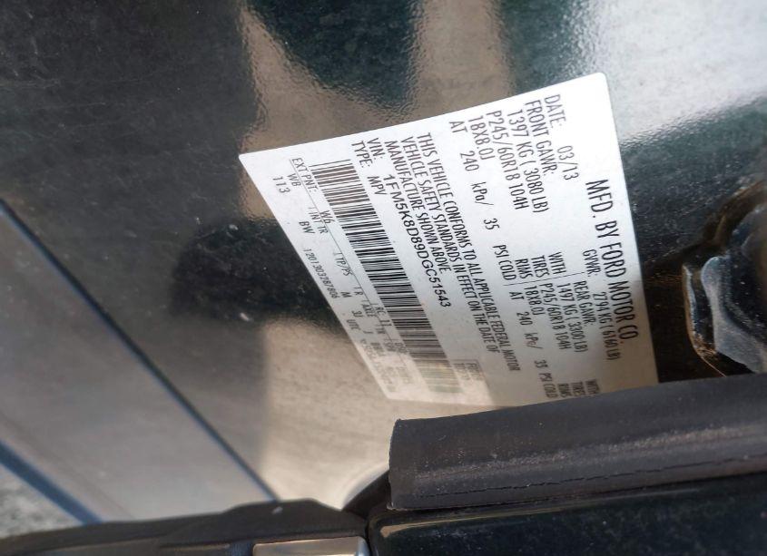 Photo 9 of 2013 Ford Explorer XLT (VIN 1FM5K8D89DGC51543)