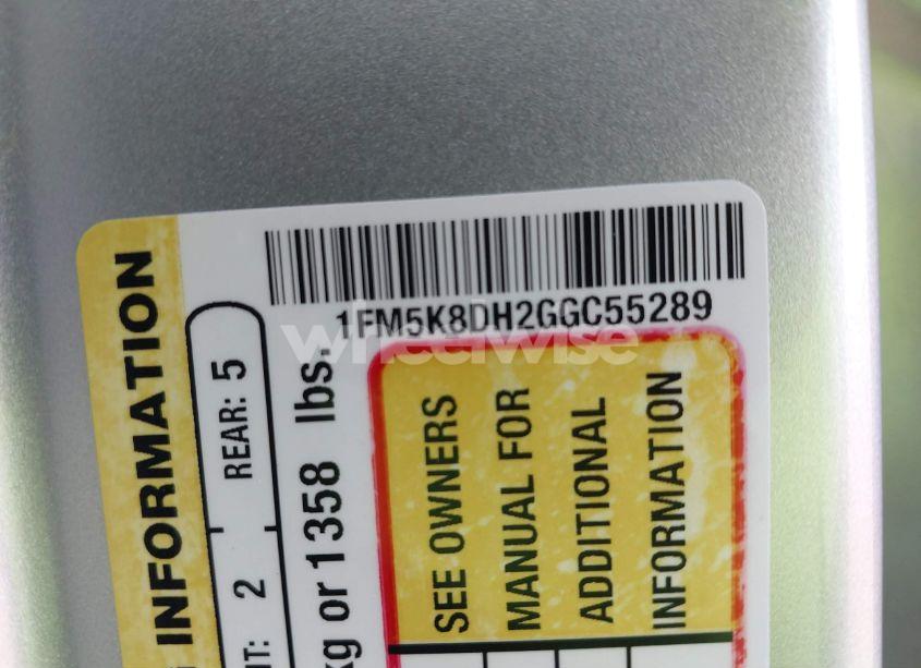 Photo 9 of 2016 Ford Explorer XLT (VIN 1FM5K8DH2GGC55289)