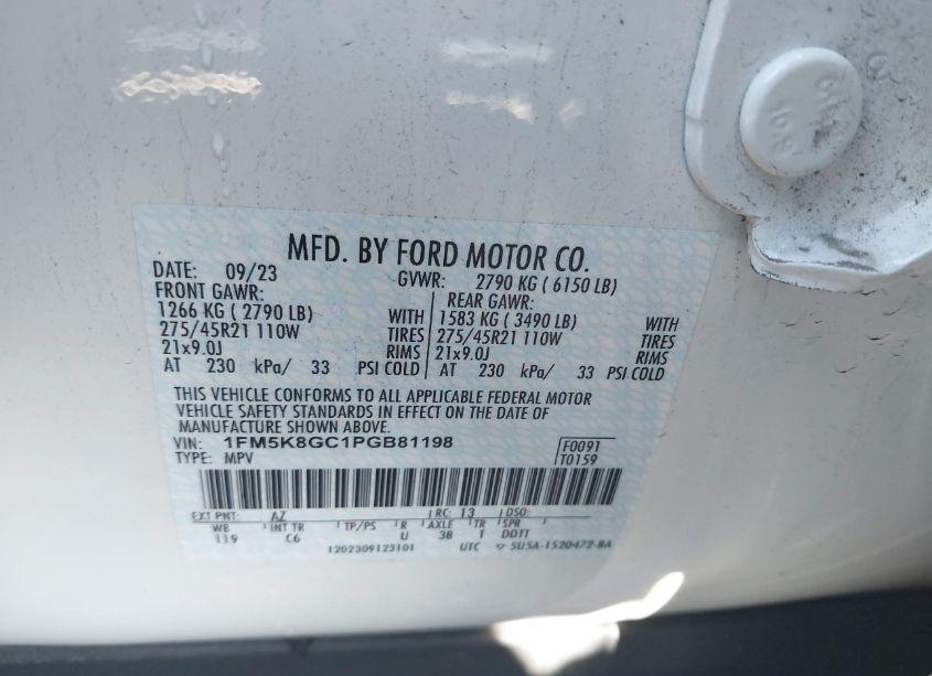 Photo 9 of 2023 Ford Explorer ST (VIN 1FM5K8GC1PGB81198)