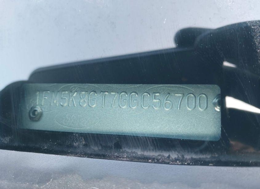 Photo 9 of 2016 Ford Explorer SPORT (VIN 1FM5K8GT7GGC56700)