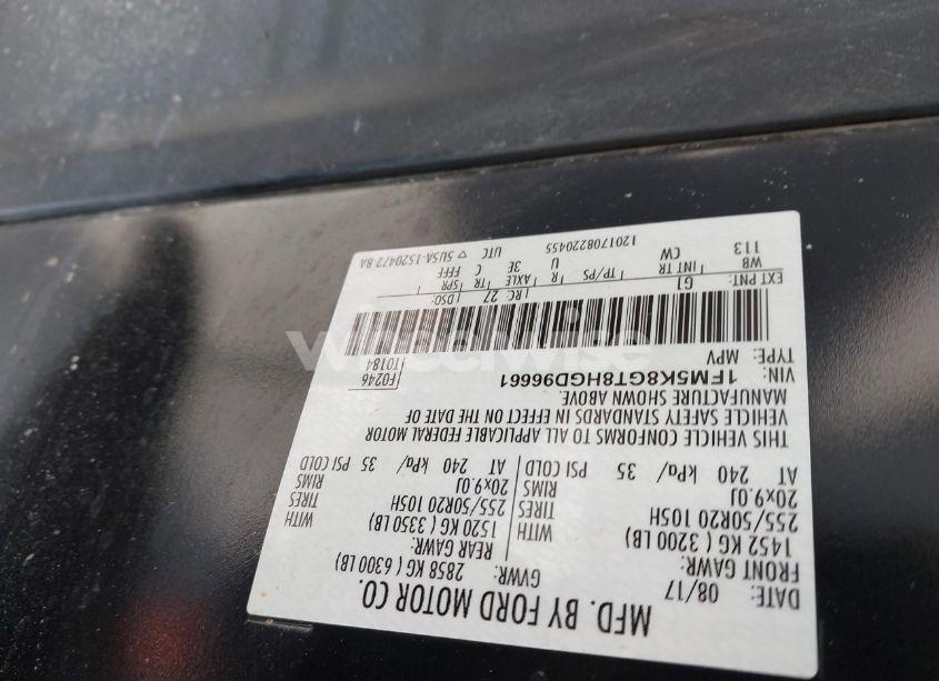 Photo 9 of 2017 Ford Explorer SPORT (VIN 1FM5K8GT8HGD96661)