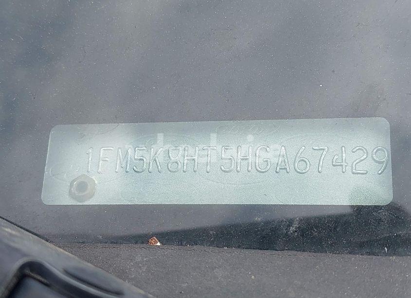 Photo 9 of 2017 Ford Explorer PLATINUM (VIN 1FM5K8HT5HGA67429)