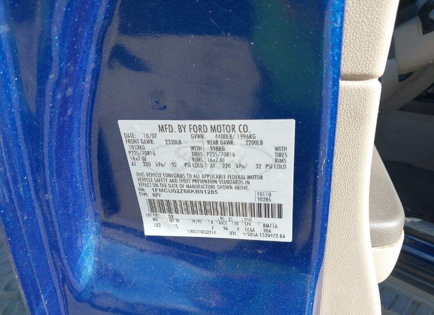 Photo 9 of 2008 Ford Escape XLS/XLS MANUAL (VIN 1FMCU02Z68KB91285)