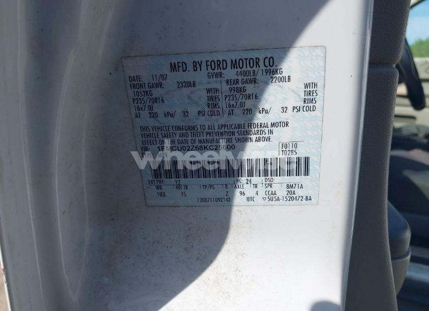 Photo 9 of 2008 Ford Escape XLS/XLS MANUAL (VIN 1FMCU02Z68KC25600)