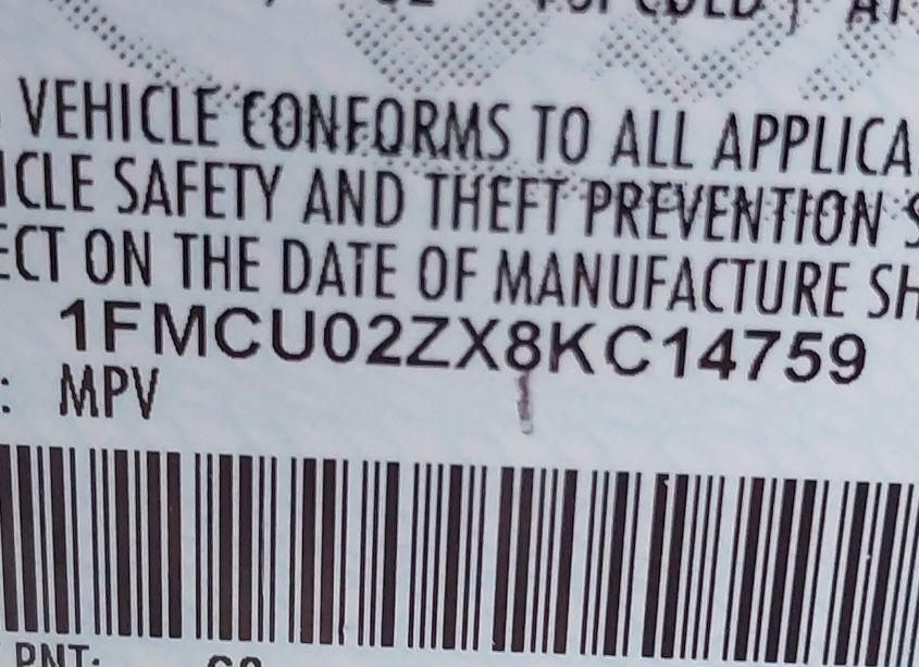 Photo 9 of 2008 Ford Escape XLS/XLS MANUAL (VIN 1FMCU02ZX8KC14759)