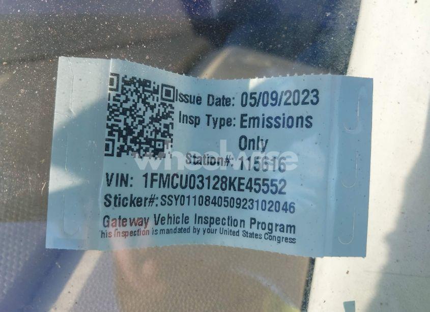 Photo 9 of 2008 Ford Escape XLT (VIN 1FMCU03128KE45552)