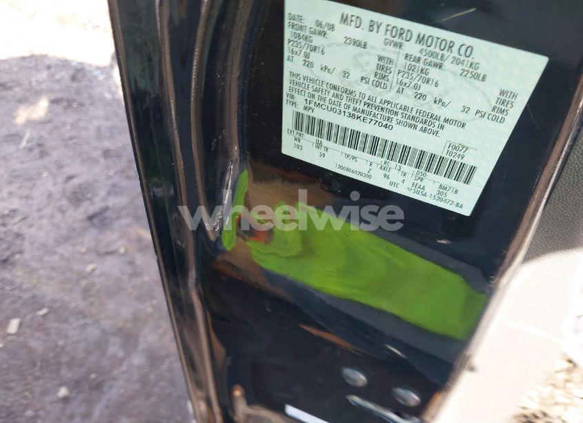 Photo 9 of 2008 Ford Escape XLT (VIN 1FMCU03138KE77040)