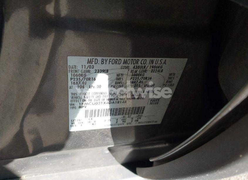 Photo 9 of 2004 Ford Escape XLT (VIN 1FMCU031X4DA18148)