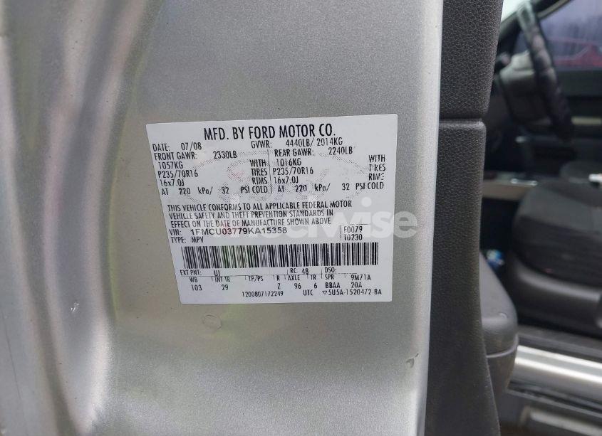 Photo 9 of 2009 Ford Escape XLT (VIN 1FMCU03779KA15358)