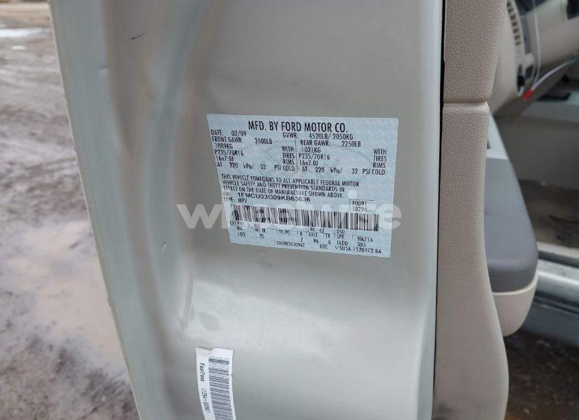 Photo 9 of 2009 Ford Escape XLT (VIN 1FMCU03G09KB63836)