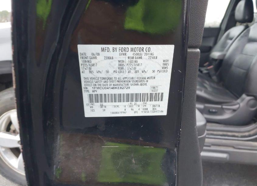 Photo 9 of 2008 Ford Escape LIMITED (VIN 1FMCU04148KE82729)