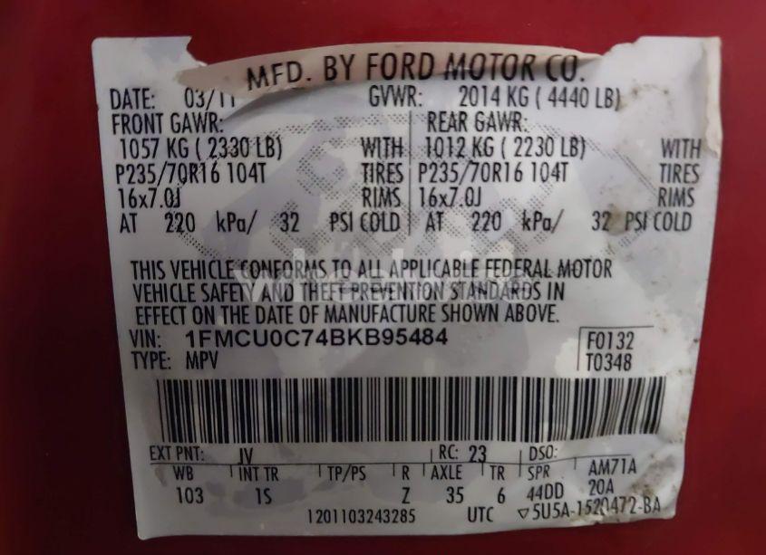 Photo 9 of 2011 Ford Escape XLS (VIN 1FMCU0C74BKB95484)