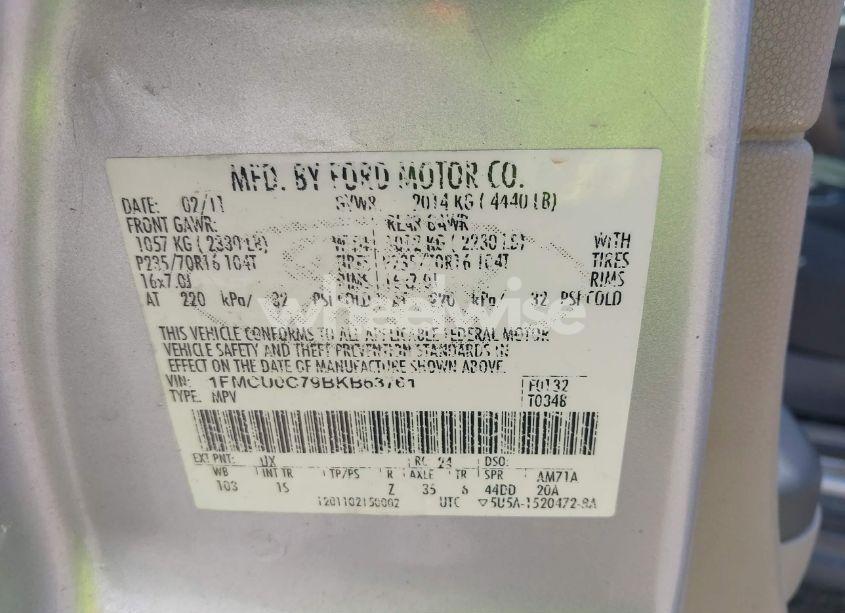 Photo 9 of 2011 Ford Escape XLS (VIN 1FMCU0C79BKB63761)