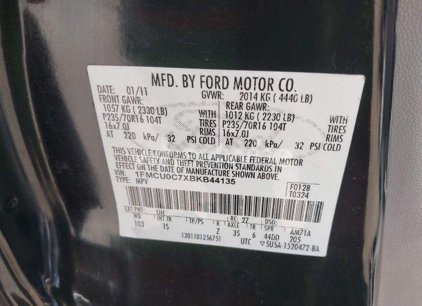 Photo 9 of 2011 Ford Escape XLS (VIN 1FMCU0C7XBKB44135)