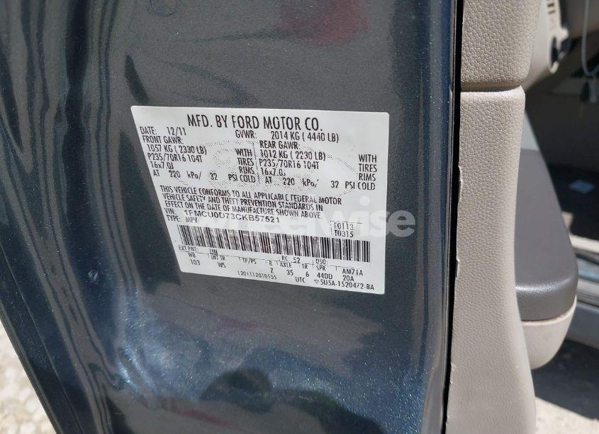 Photo 9 of 2012 Ford Escape XLT (VIN 1FMCU0D73CKB57521)