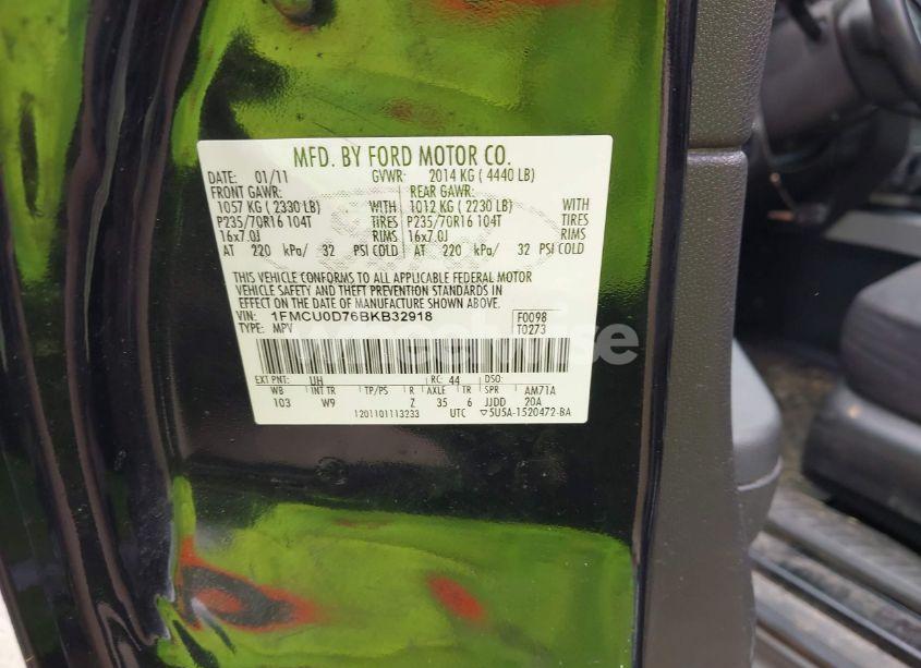 Photo 9 of 2011 Ford Escape XLT (VIN 1FMCU0D76BKB32918)