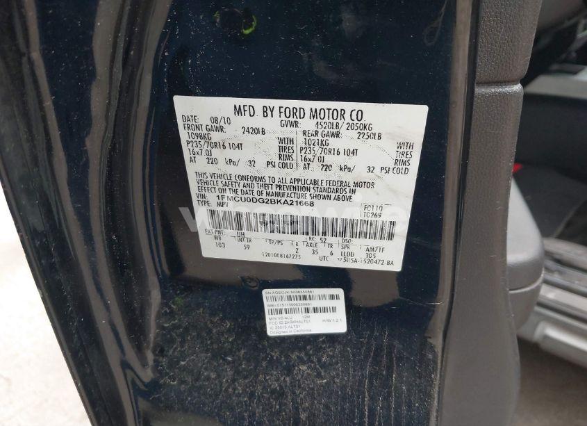 Photo 9 of 2011 Ford Escape XLT (VIN 1FMCU0DG2BKA21668)