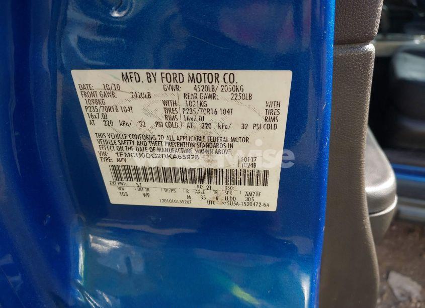 Photo 9 of 2011 Ford Escape XLT (VIN 1FMCU0DG2BKA65928)